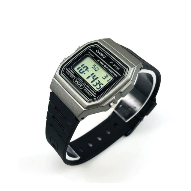 Casio Black Digital Watch F-91WM-1BDF