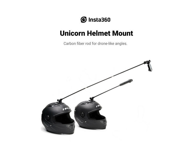Insta360 Unicorn Helmet Mount New Version Carbon Fiber Rod for Drone-like angles