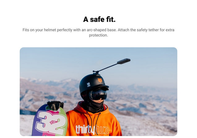 Insta360 Unicorn Helmet Mount New Version - A safe fit.