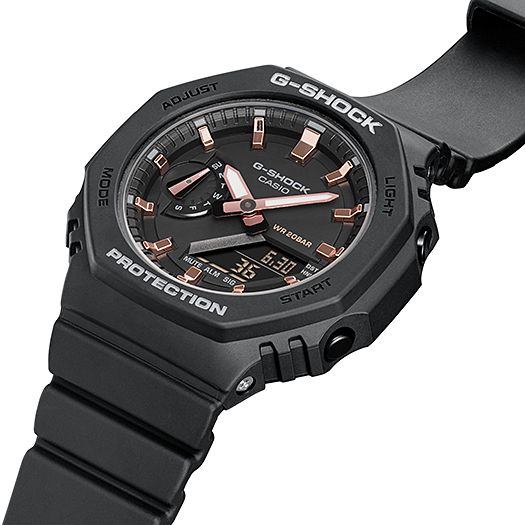 CASIO Black Watch #GMA-S2100-1AER side view close up