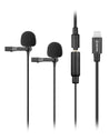 BOYA BY-M2D digital dual lavalier microphones for iOS devices overall design