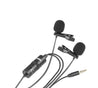 GadgetiCloud BOYA Lavalier microphones dual omni-directional mic application mobile phone smartphone windscreen