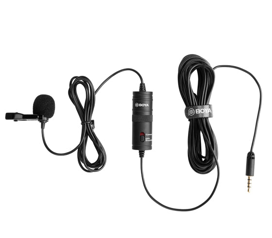 BOYA omni directional lavalier microphone BY-M1 for smartphone PC camera video use design