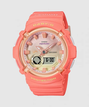 CASIO BABY-G Aqua Planet Pink and White Watch #BGA-280AQ-4ADR