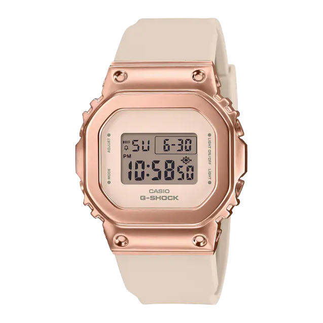 CASIO G-SHOCK for Women Digital Pink Gold Dial Women's Watch #GM-S5600PG-4DR