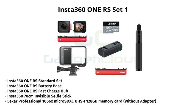 Insta360 ONE RS Interchangeable Lens Action Camera - 4K edition - set 1