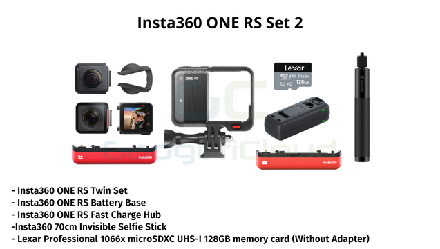 Insta360 ONE RS Interchangeable Lens Action Camera - twin edition - set 2