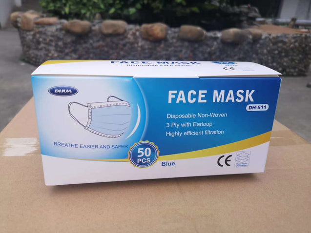 DHUA 3-layers Surgical Mask (BFE 99%) 50pcs/Box - GadgetiCloud