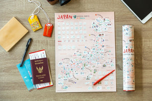 Japan Scratch Travel Map - Travel to Japan - GadgetiCloud