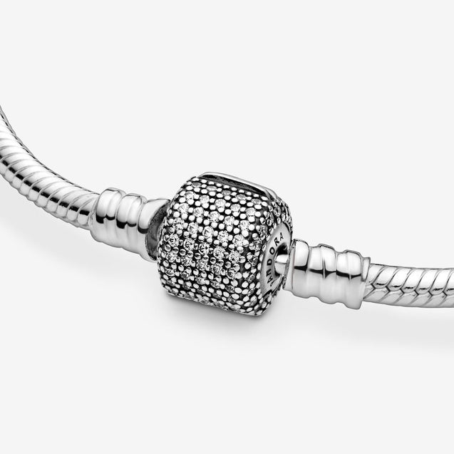Pandora Silver Bracelet with Clear Cubic Zirconia #590723CZ-18