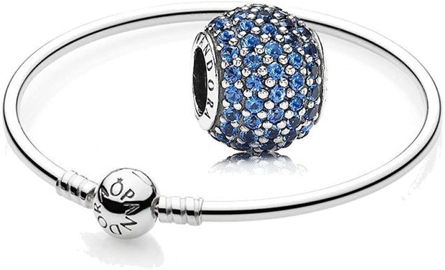 Pandora SEND A GIFT IDEA Blue Pavé Ball Charm #91051NCB