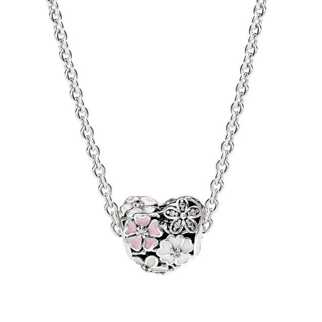 Pandora Poetic Blooms Charm #791825ENMX necklace