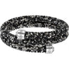 
SWAROVSKI Crystaldust Ladies Grey Crystaldust Double Bangle #5255909