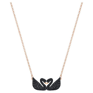 SWAROVSKI Black Iconic Swan necklace #5296468