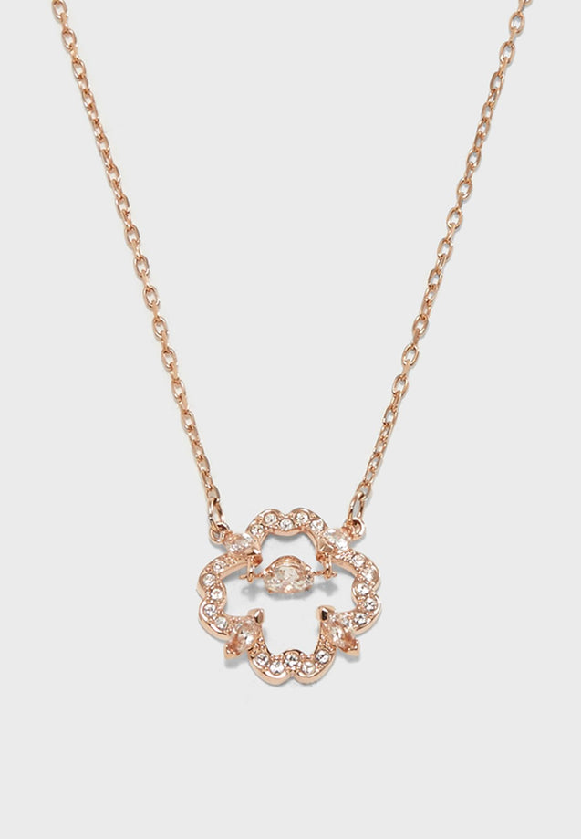 SWAROVSKI Sparkling Dance Rose Gold Plated Necklace #5408437