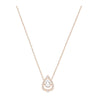 SWAROVSKI Sparkling Dance Pear Necklace - Rose Gold #5451993