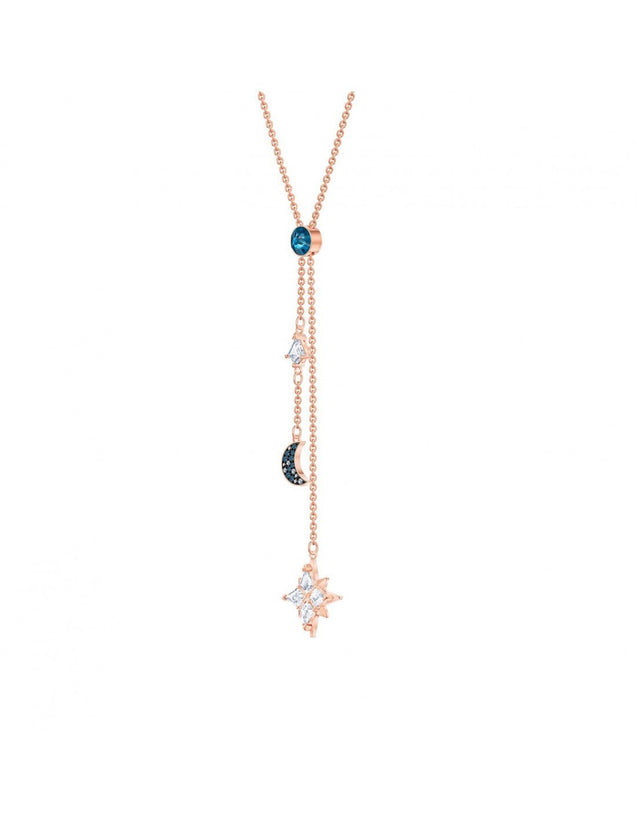 SWAROVSKI Symbolic Y Necklace - Multi-colored & Rose-gold tone plated #5494357