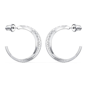 SWAROVSKI Twist Hoop Earrings - White #5563908