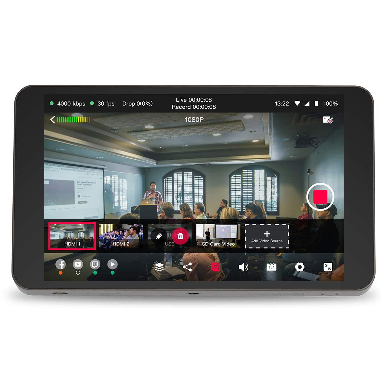 YoloLiv YoloBox Portable Live Stream Studio - Streams to YouTube, Facebook, Twitch real time video switching - GadgetiCloud